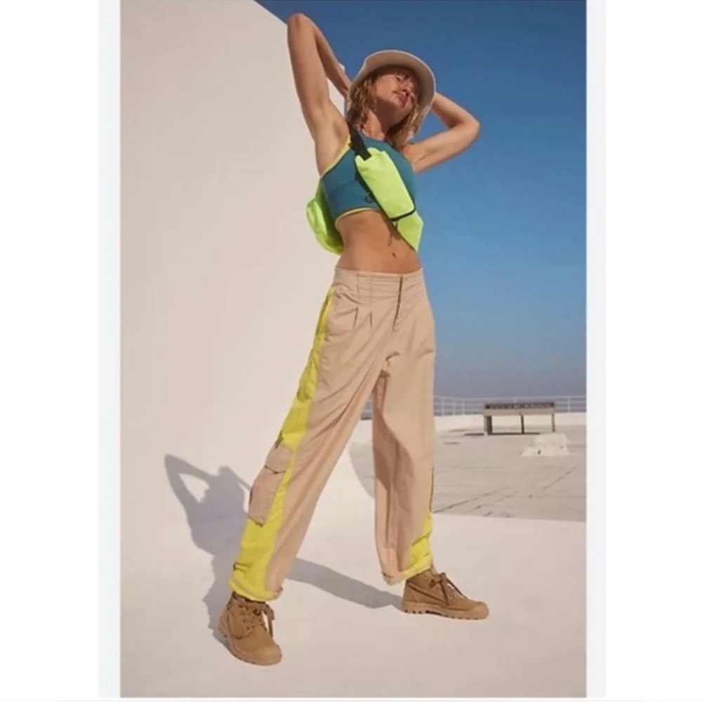 Free People Mesmerize Me Colorblock Pants- NWOT